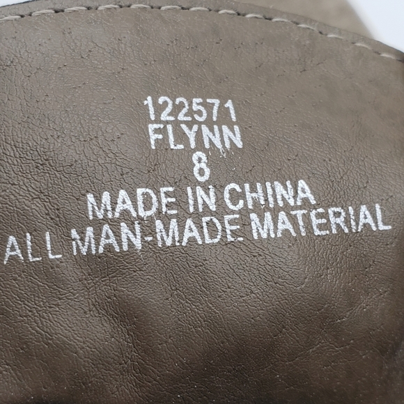 X Appeal Flynn Womens 8 Wedge Bootie Tan Fabric Lace Up 3.5 In Platform - Picture 9 of 9